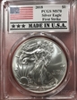 2018 $1 Silver Eagle First Strike MS70