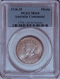 1934-35 Florin Centennial KM-33  Ag MS65