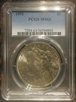 1891 $1 MS63