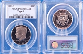 1981-S 50C Type 1 PR69DCAM