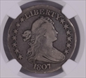 1807 50C Draped Bust NGC F Detail Cleaned