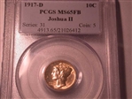 1917-D 10C MS65FB