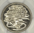 1981 20C 3 1/2 Claw Scalloped Letters Obverse MS65
