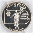1999-S 25C Pennsylvania PR70DCAM