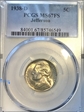 1938-D 5C Jefferson MS67FS