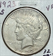 1923-S S1 Peace Silver Dollar VF