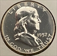 1957 $.50 Franklin Half Dollar Proof