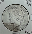1934-S $1 Peace Silver Dollar VF