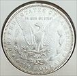 1890 $1 Morgan Silver Dollar  AU50