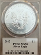 2012 $1 Silver Eagle  Jim Peed Signature MS70