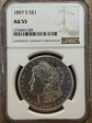 1897-S $1 Morgan Silver Dollar NGC # 2734693-005 AU55