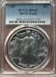 1987 $1 Silver Eagle MS69