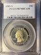 1985-S 25C PR70DCAM