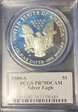 1989-S $1 Silver Eagle Mercanti Signature PR70DCAM