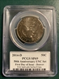 2014-D 50C 50th Anniversary UNC Set First Day of Issue - Denver SP69