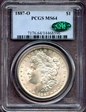 1887-O $1 MS64