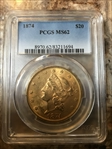 1874 $20 MS62