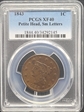 1843 1C Petite Head, Small Letters XF40BN