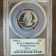 1999-S 25C Pennsylvania Silver PR69DCAM