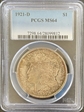 1921-D $1 MS64