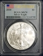 2010 $1 Silver Eagle First Strike MS70