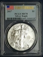2017 $1 Silver Eagle First Strike MS70