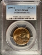 2000-D SAC$1 Millennium Set MS68