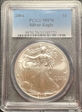 2004 $1 Silver Eagle MS70