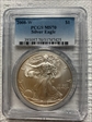 2008-W $1 Burnished Silver Eagle SP70