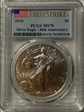 2016 $1 Silver Eagle Silver Eagle - 30th Anniversary First Strike MS70