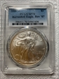 2008-W $1 Burnished Silver Eagle Reverse of 2007 SP70