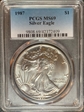 1987 $1 Silver Eagle MS69