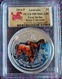 2014-P $1 Year of the Horse Ag Colorized First Strike PR70DCAM