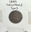 1889 1C Indian Head Cent F