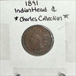 1891 1C Indian Head Cent VF-XF