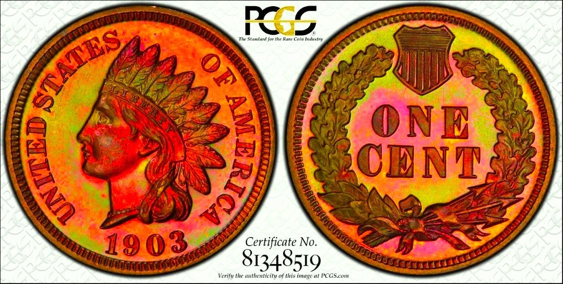 PCGS Set Registry - Larry Shepherd Colorfully Toned Proof Bronze Indian ...