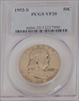 1953-S 50C VF20