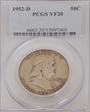 1952-D 50C VF20