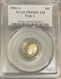 1981-S 10C Type 1 PR69DCAM