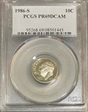 1986-S 10C PR69DCAM