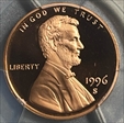 1996-S 1C PR70DCAM