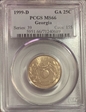 1999-D 25C Georgia MS66