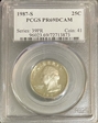 1987-S 25C PR69DCAM