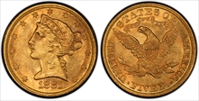 1881 $5 MS60
