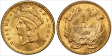 1873 G$1 Open 3 MS64