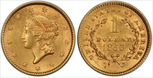 1853 G$1 MS62