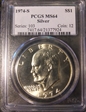 1974-S $1 Silver MS64