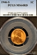 1946-S 1C MS64RD