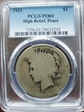 1921 $1 High Relief, Peace PO1