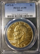 1973-S $1 Silver AU55